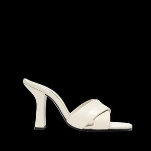 Dorateymur retox high heel white leather sandal